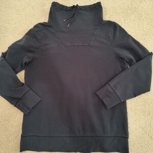 Navy High-Neck Sweatshirt